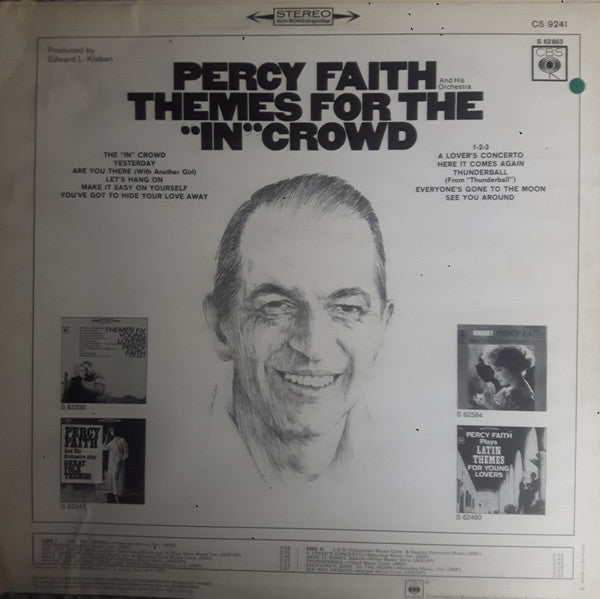 Percy Faith & His Orchestra : Themes For The "In" Crowd (LP, Album)