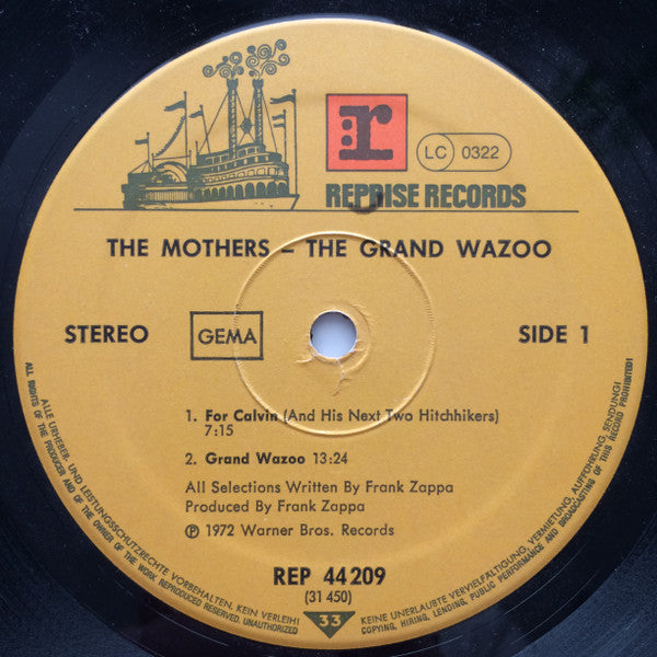 Frank Zappa And The Mothers : The Grand Wazoo (LP, Album, Gat)