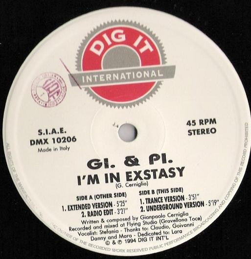 Gi. & Pi. : I'm In Exstasy (12")