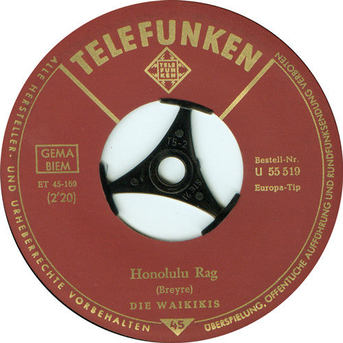 The Waikiki's : Hilo Kiss / Honolulu Rag (7", Single, Mono)