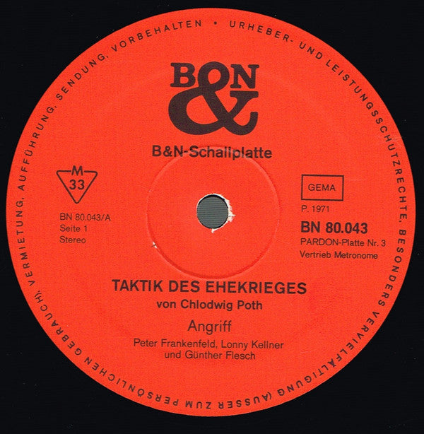 Peter Frankenfeld, Lonny Kellner : Taktik Des Ehekrieges (LP)