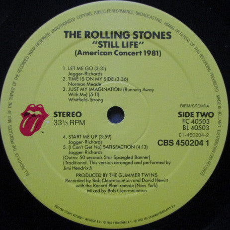 The Rolling Stones : Still Life (American Concert 1981) (LP, Album)