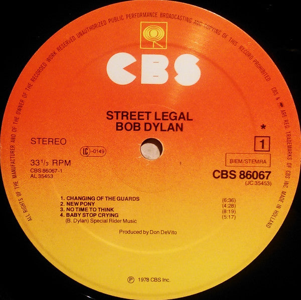 Bob Dylan : Street-Legal (LP, Album)