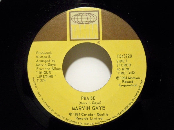 Marvin Gaye : Praise / Funk Me (7", Single)